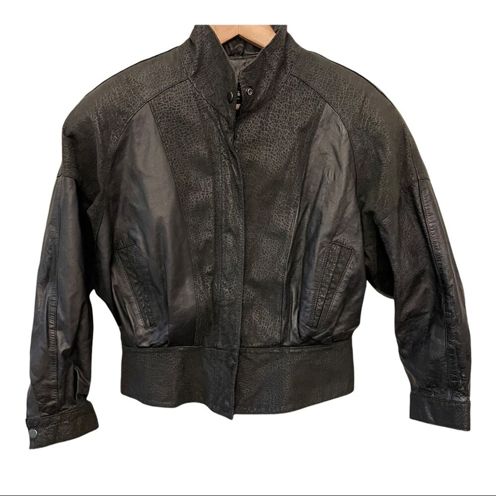 Byrnes & Baker Vintage Black Leather Jacket 80’s